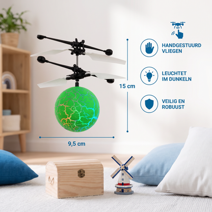 Handgestuurde Vliegende LED-Baldrone Voor Kinderen