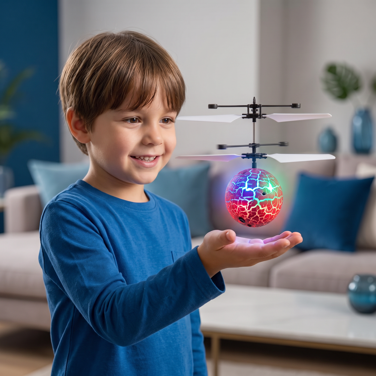 Handgestuurde Vliegende LED-Baldrone Voor Kinderen