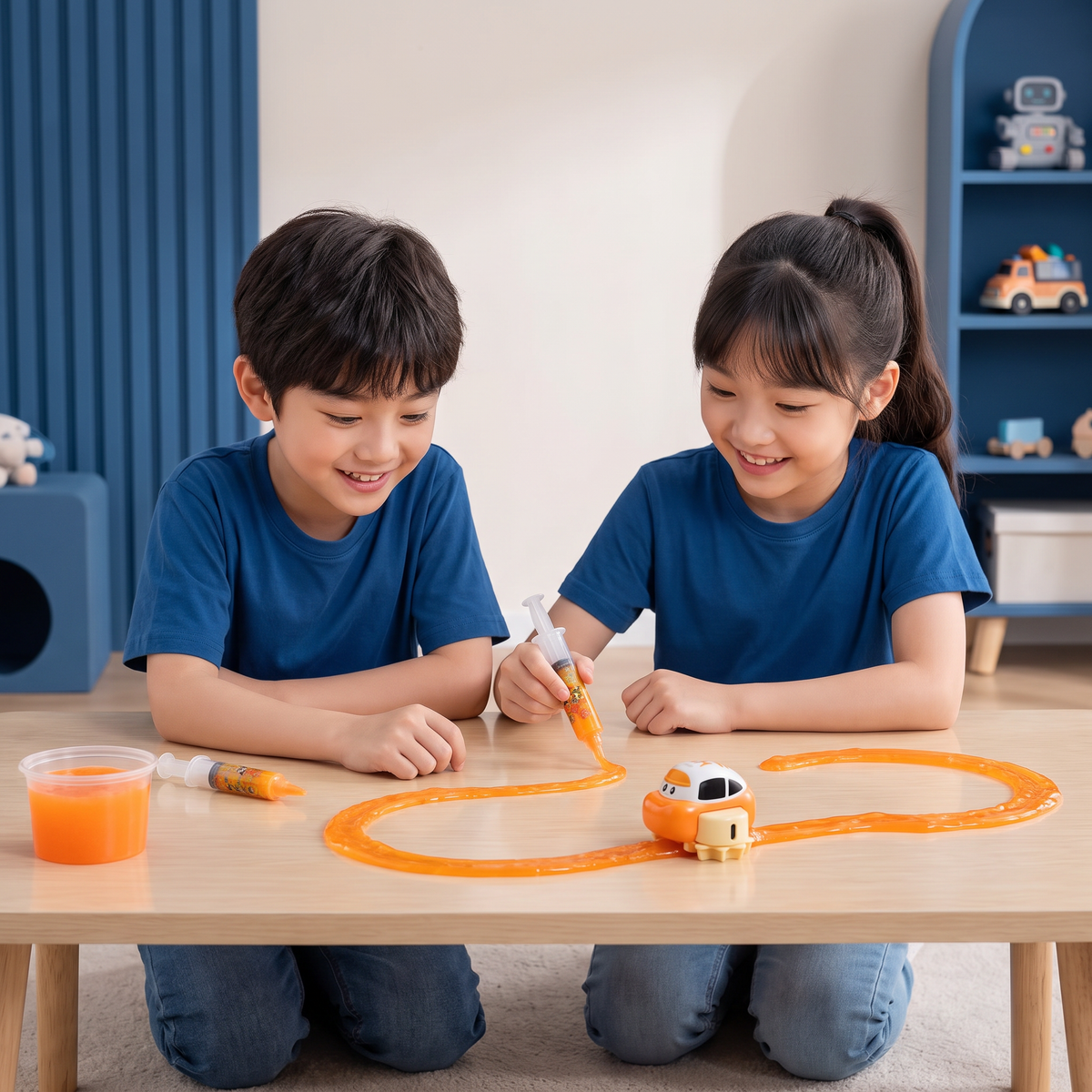 Magische Slime-Racebaan Set – DIY-Avontuur Met Elektrische Auto's