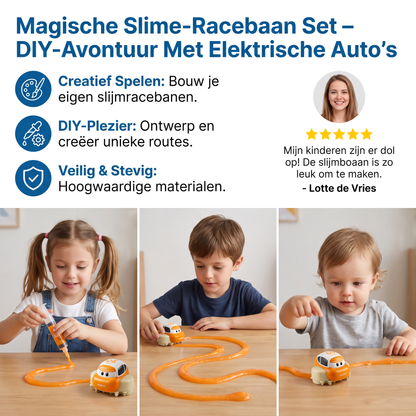 Magische Slime-Racebaan Set – DIY-Avontuur Met Elektrische Auto's