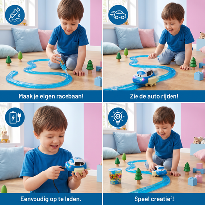 Magische Slime-Racebaan Set – DIY-Avontuur Met Elektrische Auto's
