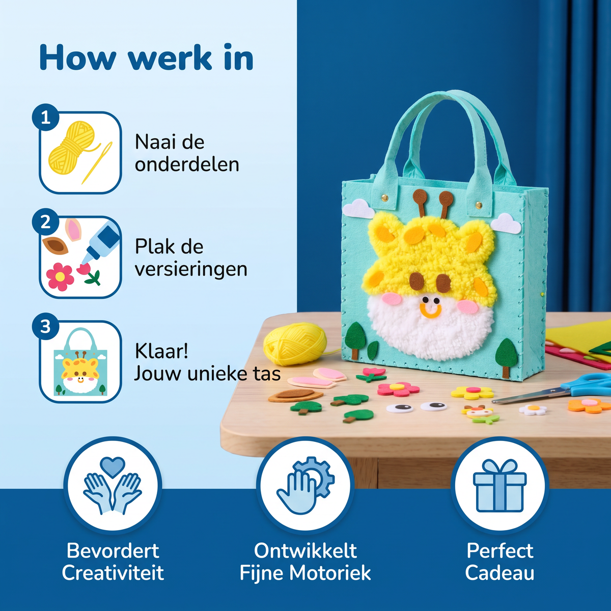 DIY-Pluchen Tassen Knutselset Voor Kinderen