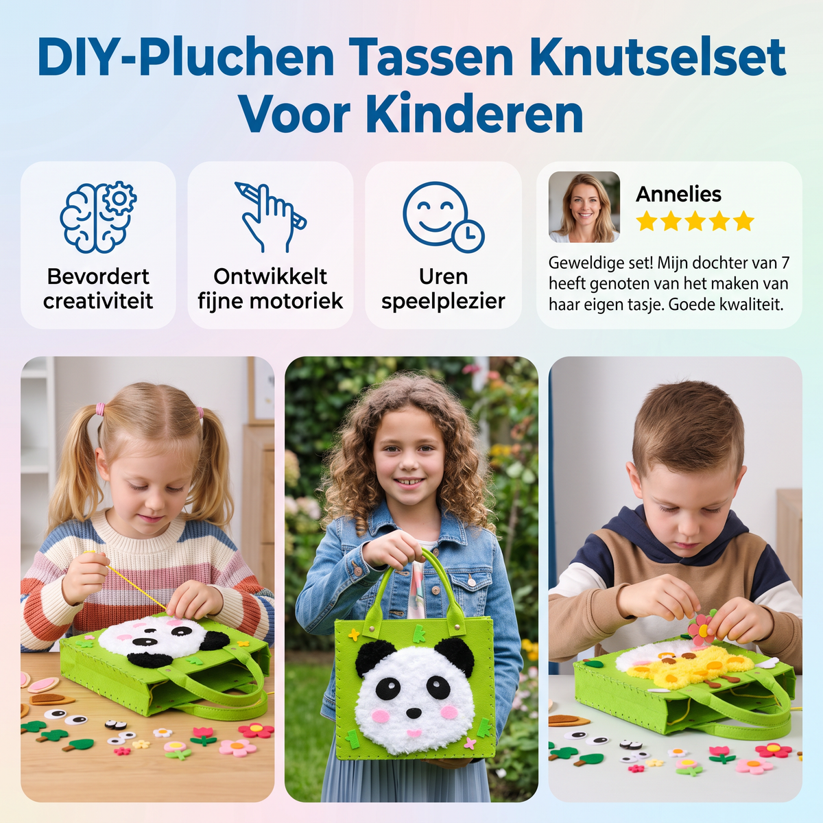 DIY-Pluchen Tassen Knutselset Voor Kinderen