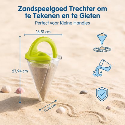 Zandspeelgoed voor Kinderen met Strandtrechter om te Tekenen en te Gieten