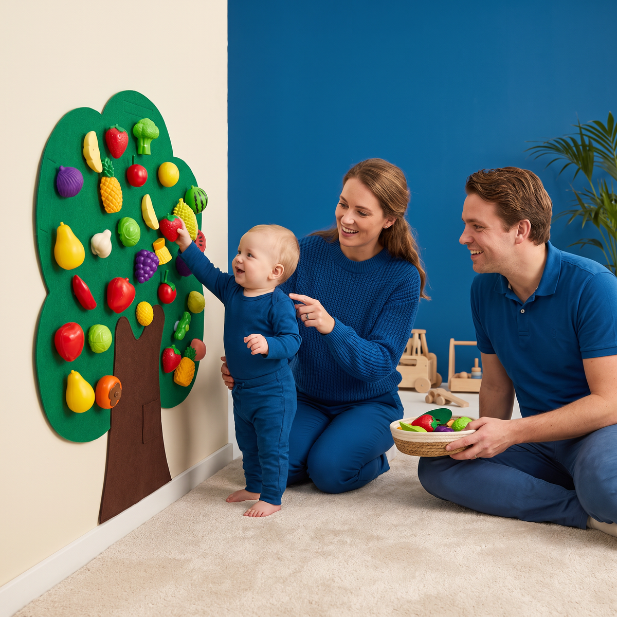 Activiteitenbord ‘Fruitboom’ van Vilt – Montessori-Leerspeelgoed