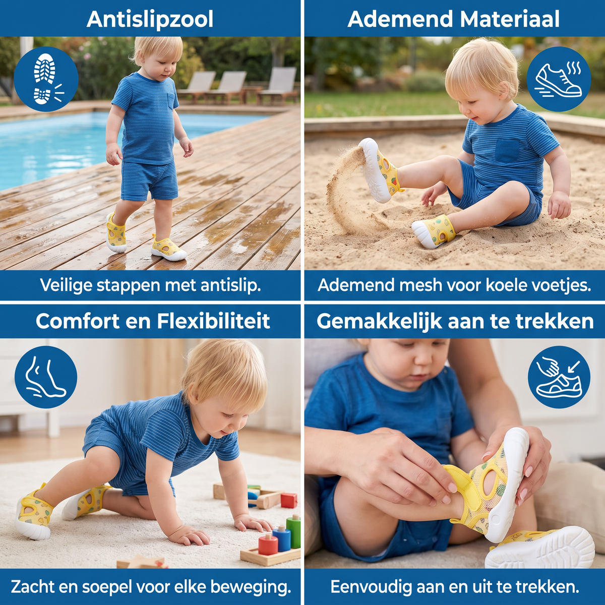Zomersandalen voor Baby’s met Antislipzool en Ademend Materiaal