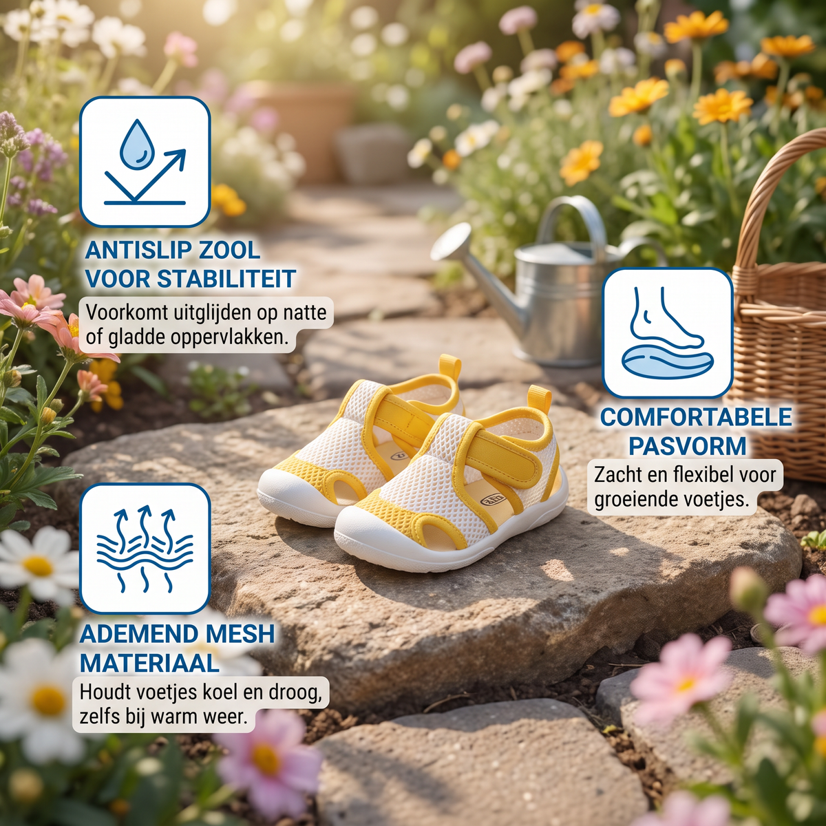 Zomersandalen voor Baby’s met Antislipzool en Ademend Materiaal