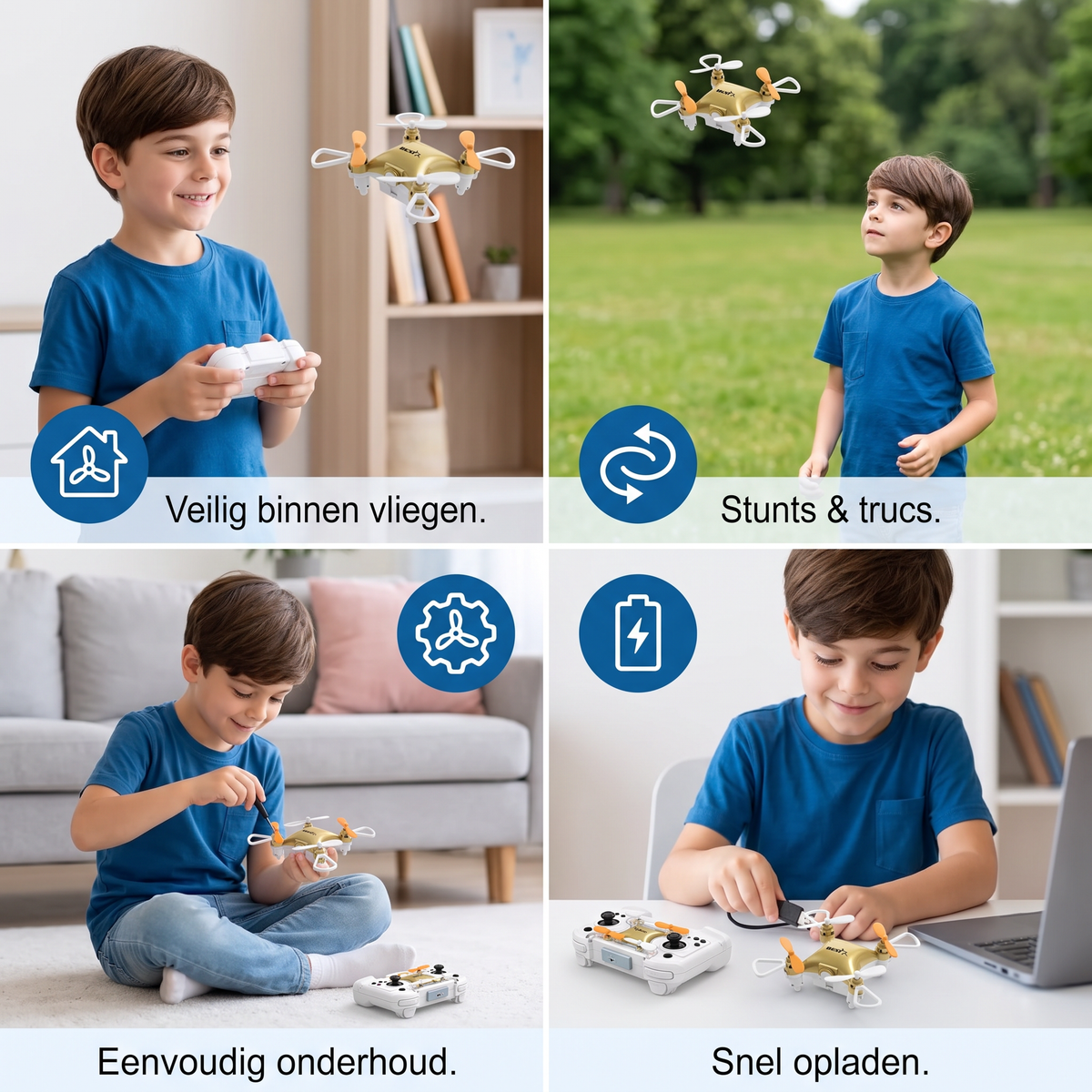 Mini Drone – Op Afstand Bestuurbaar Stuntvliegtuigje voor Kinderen