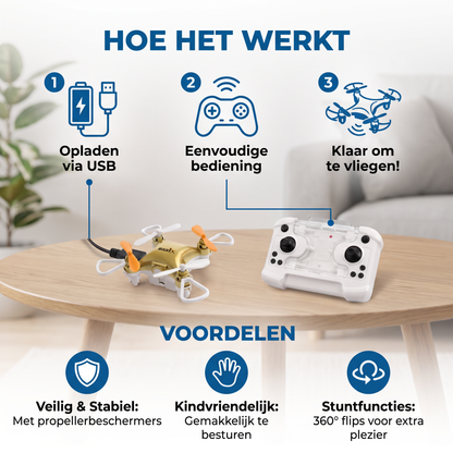 Mini Drone – Op Afstand Bestuurbaar Stuntvliegtuigje voor Kinderen