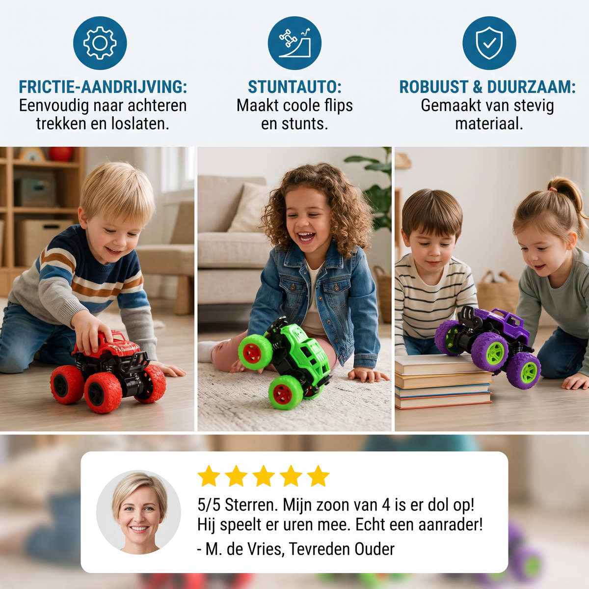 Frictiegedreven Monstertruck-stuntauto voor Kinderen