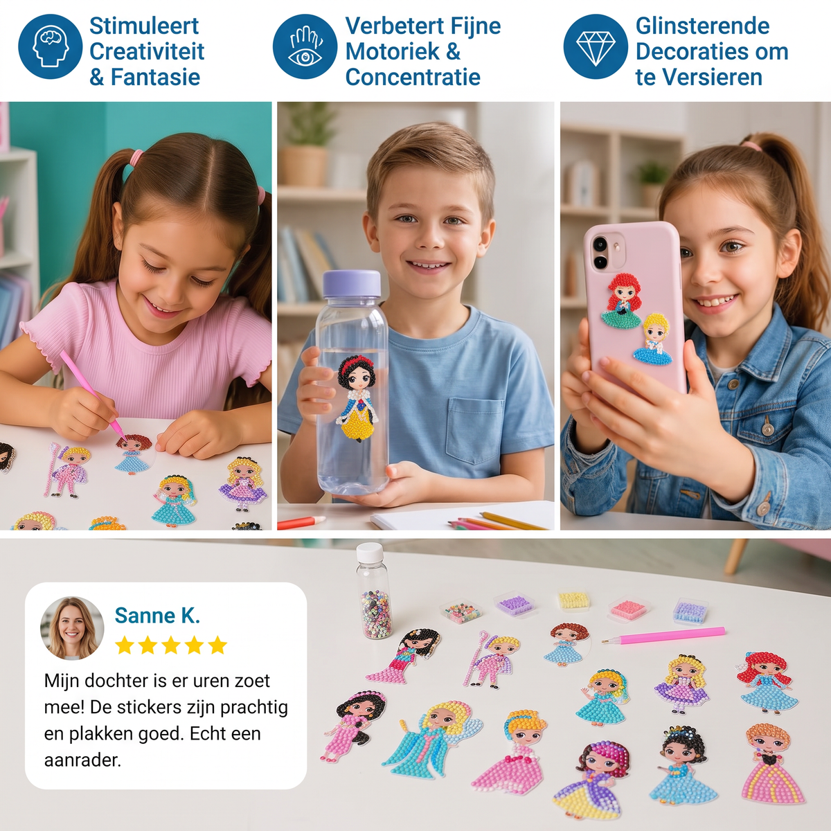 DIY Diamondpainting Sticker Knutselset Voor Kinderen