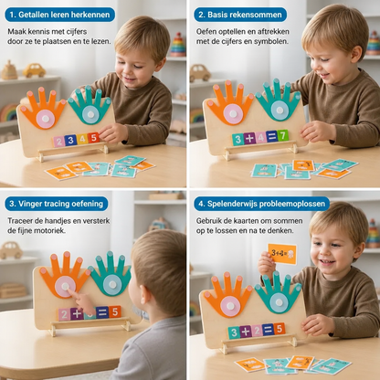 Montessori Getallenleerspeelgoed – Houten Vingertraceerbord voor Kinderen