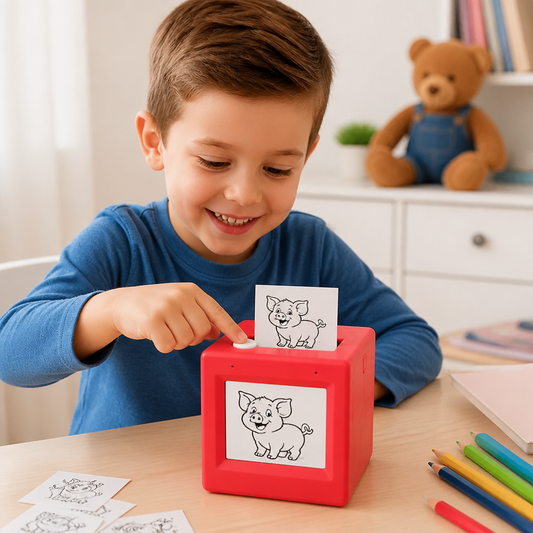 Magische AI Kinder-Druckbox met Spraakbesturing voor Tekeningen & Creatieve Ideeën