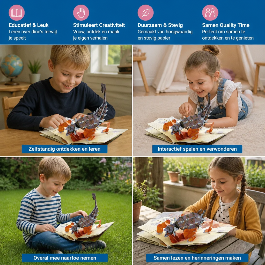Interactieve 3D-Dinosaurus Pop-up Encyclopedie