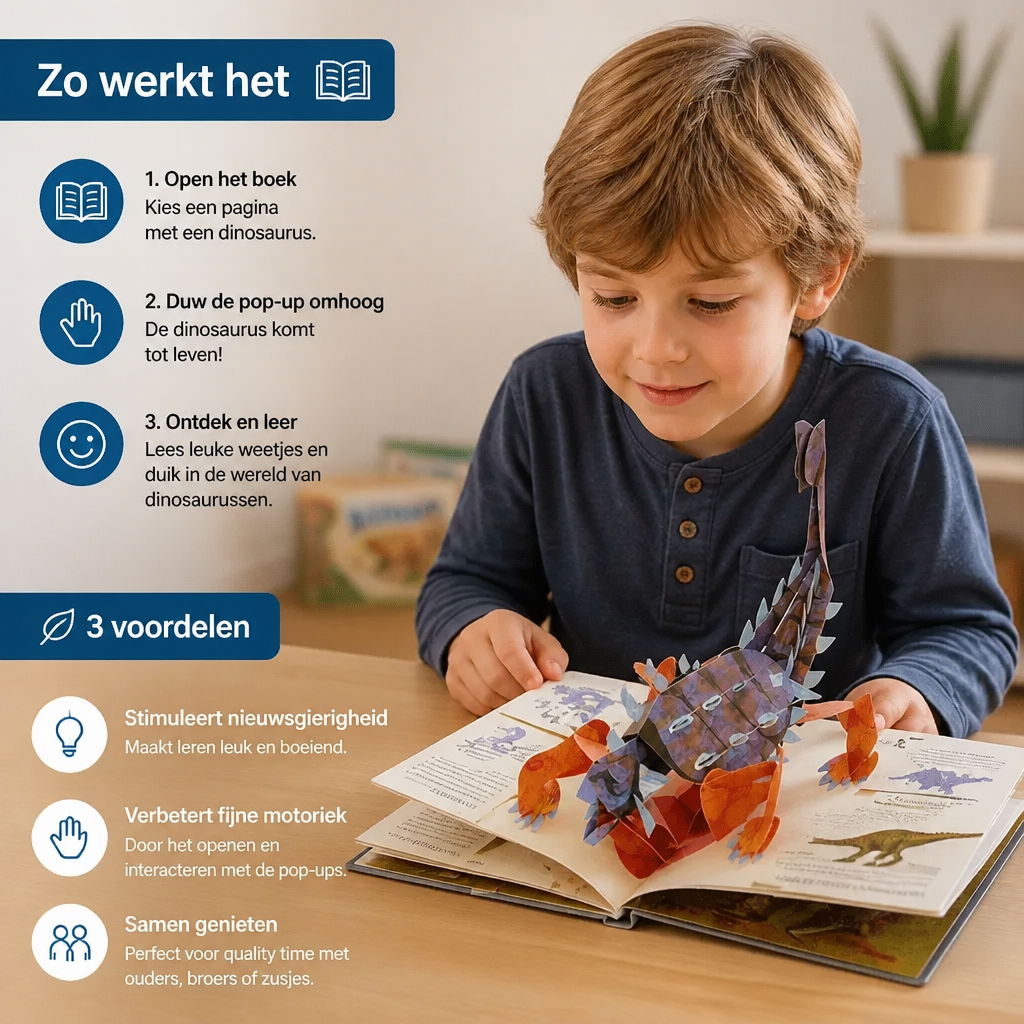 Interactieve 3D-Dinosaurus Pop-up Encyclopedie