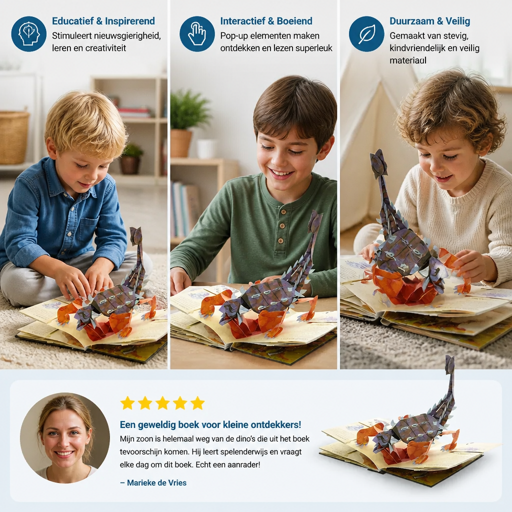 Interactieve 3D-Dinosaurus Pop-up Encyclopedie