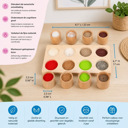 Montessori Voelspel – Sensorisch Leerspeelgoed