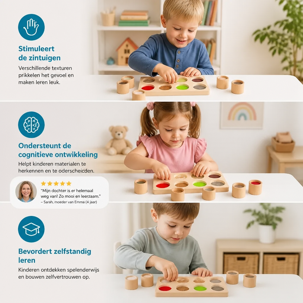 Montessori Voelspel – Sensorisch Leerspeelgoed
