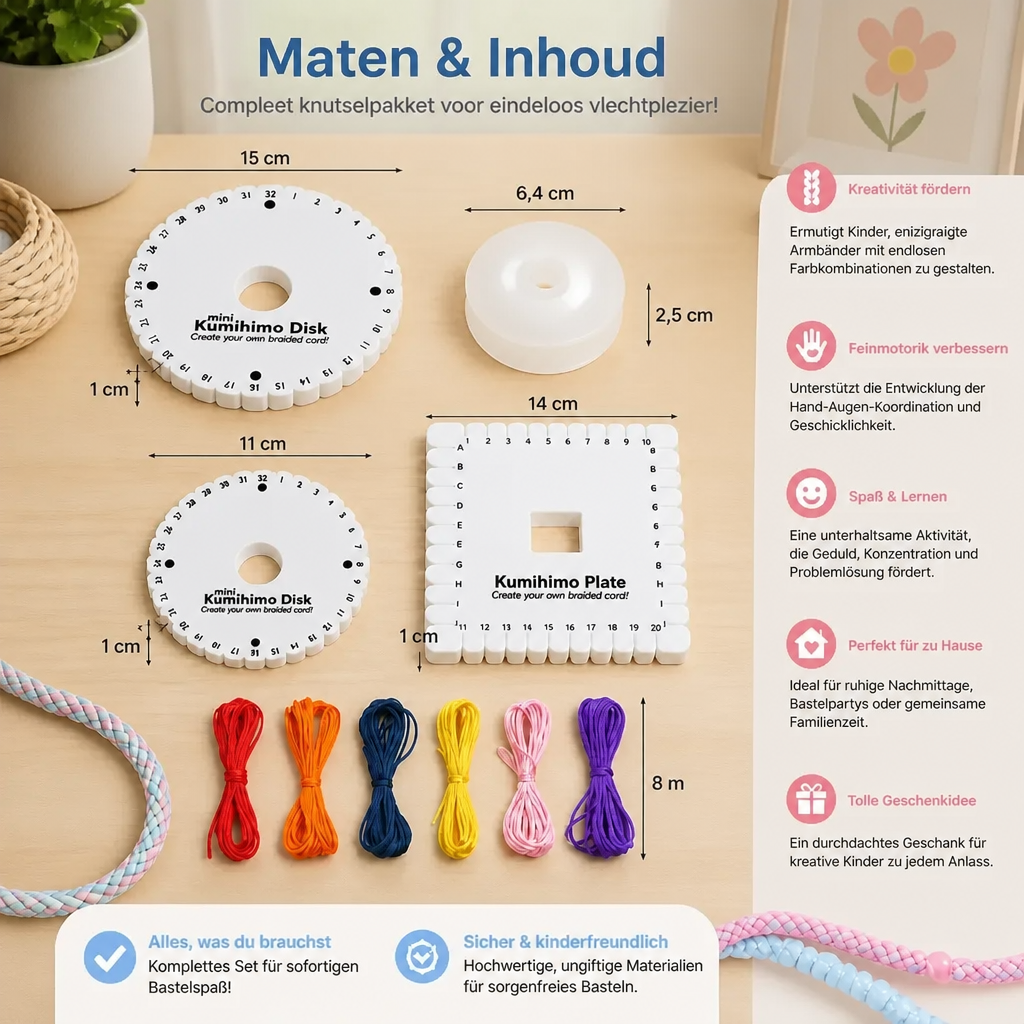 DIY Kumihimo Armband Knutselset Voor Kinderen