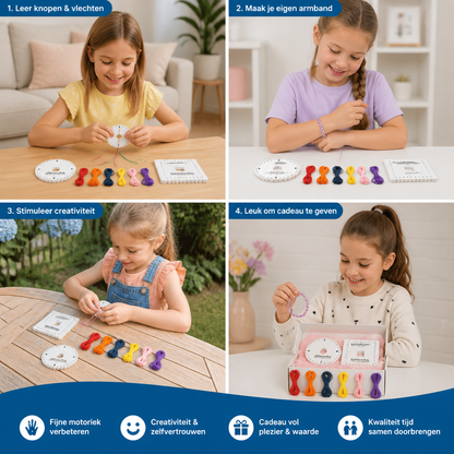 DIY Kumihimo Armband Knutselset Voor Kinderen