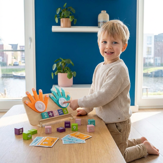 Montessori Getallenleerspeelgoed – Houten Vingertraceerbord voor Kinderen