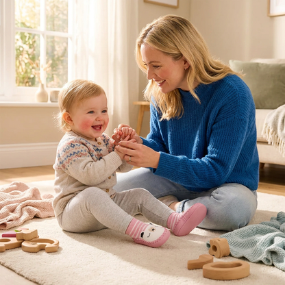 Ademende Babysokken – Antislip Loopsokken met Zachte Zool voor Baby’s en Peuters