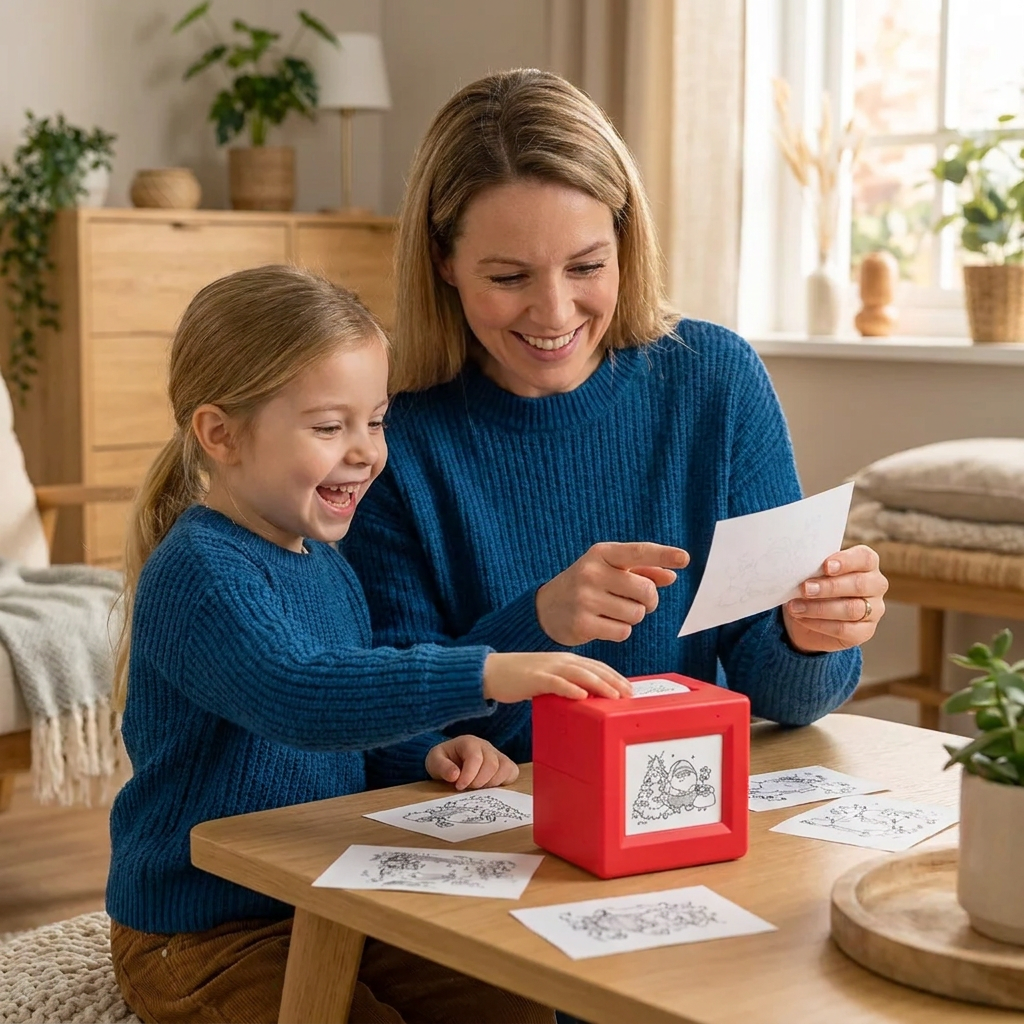 Magische AI Kinder-Druckbox met Spraakbesturing voor Tekeningen & Creatieve Ideeën