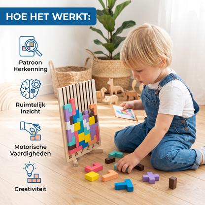 Montessori Houten Bouwstenen en Vormen Speelgoed