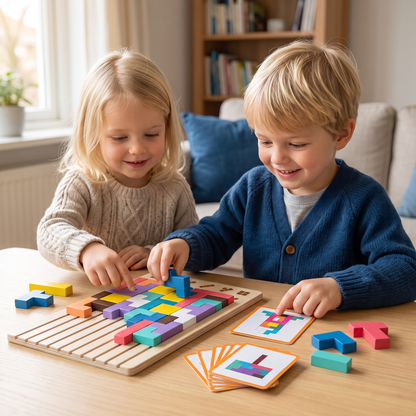 Montessori Houten Bouwstenen en Vormen Speelgoed