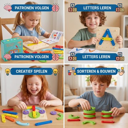 Creatief Leerbord met Letters, Cijfers en Vormen