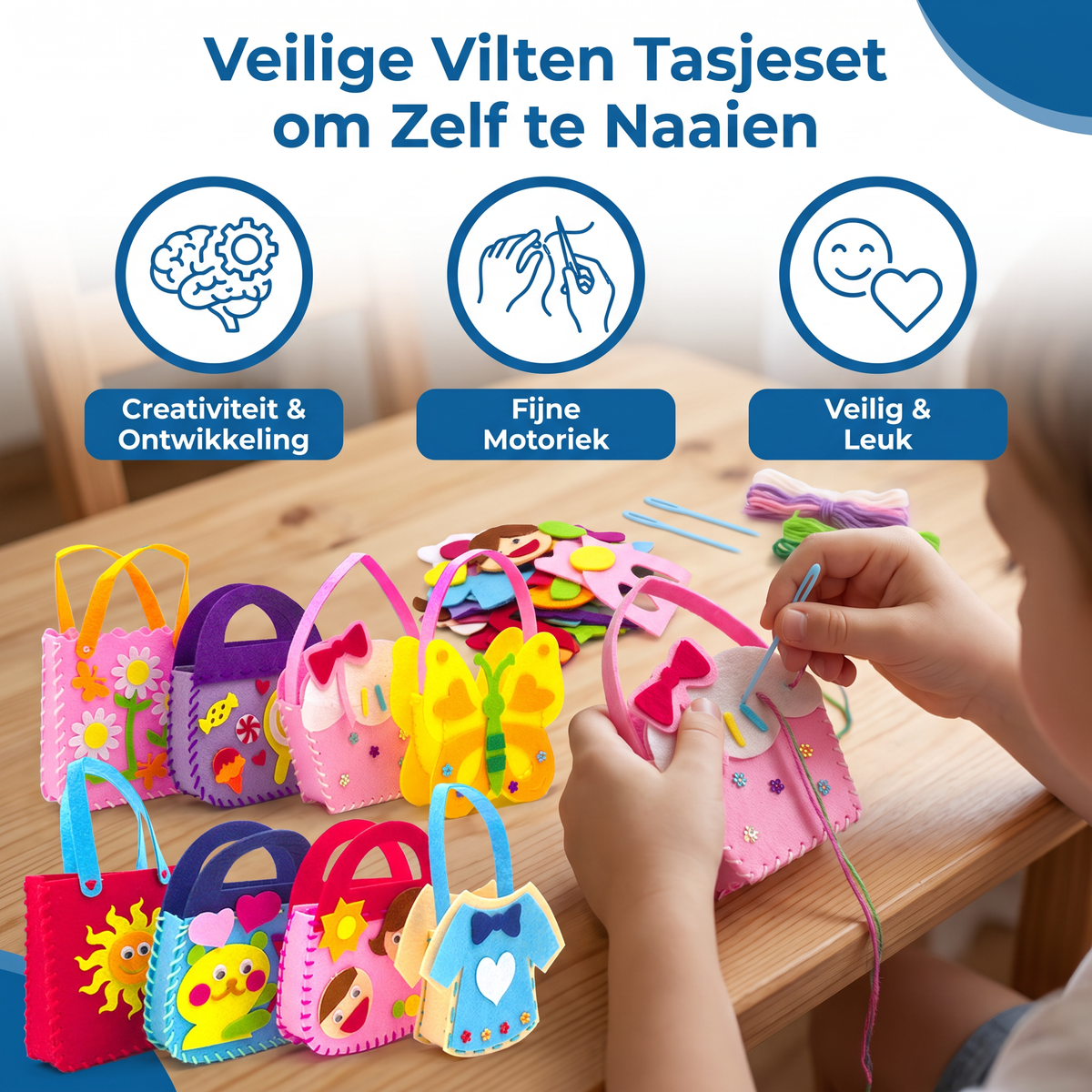 Veilige Vilten Tasjeset om Zelf te Naaien