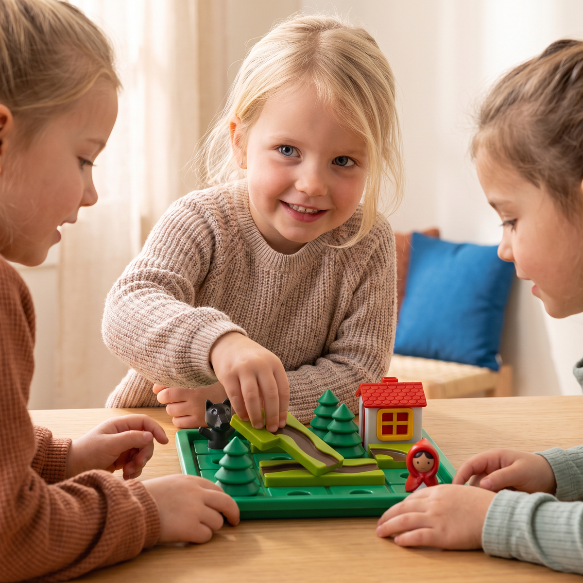 Montessori Roodkapje-puzzel en Behendigheidsspel