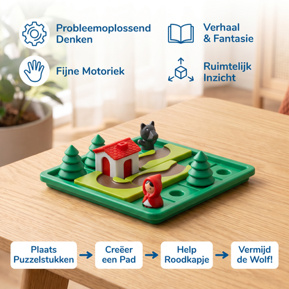 Montessori Roodkapje-puzzel en Behendigheidsspel
