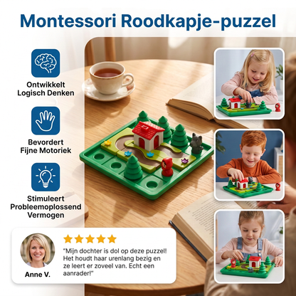 Montessori Roodkapje-puzzel en Behendigheidsspel