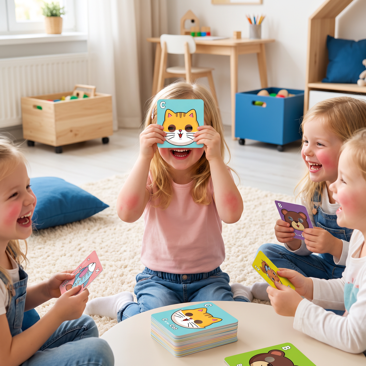 Alfabetleertkaarten met Dierenontwerpen
