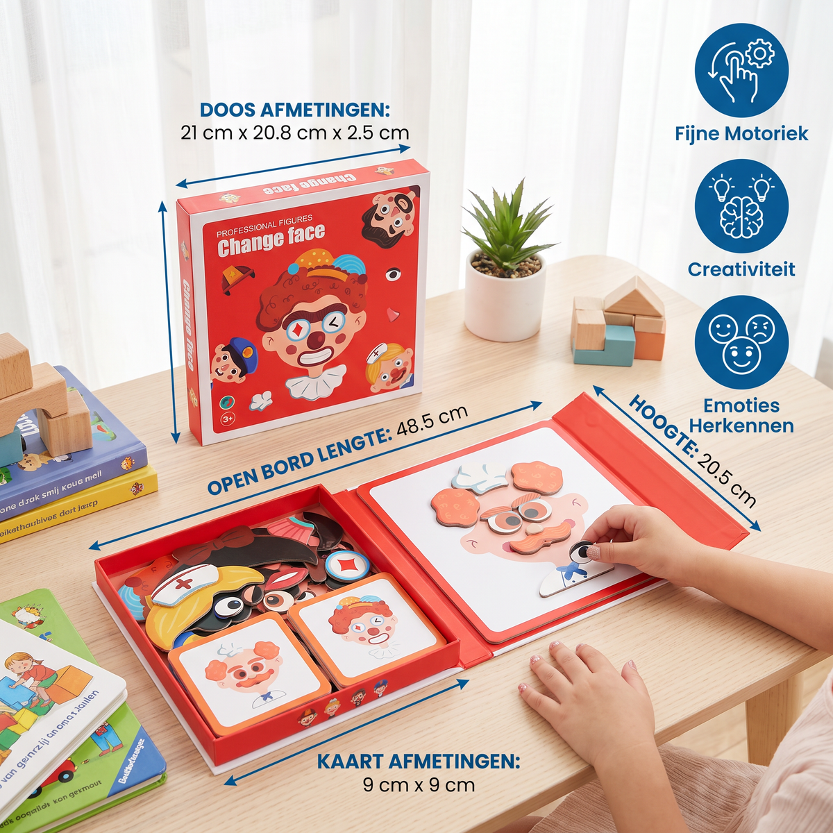 Educatieve Leerpuzzel met Gezichtsuitdrukkingen voor Kinderen