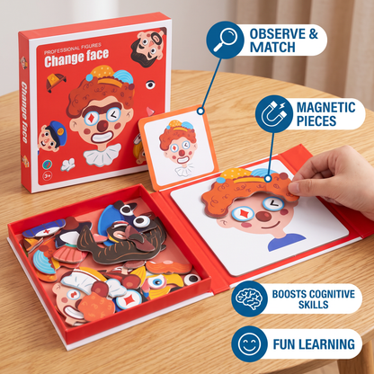 Educatieve Leerpuzzel met Gezichtsuitdrukkingen voor Kinderen