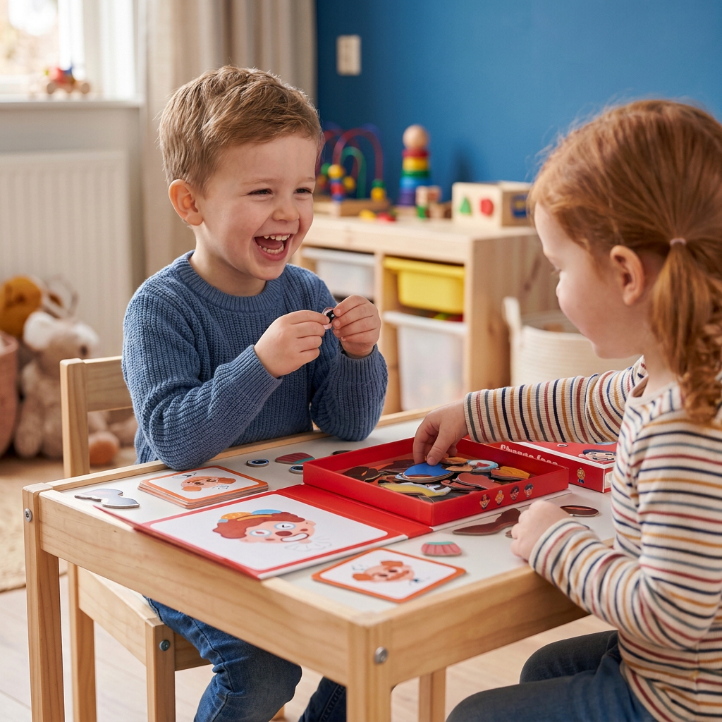 Educatieve Leerpuzzel met Gezichtsuitdrukkingen voor Kinderen