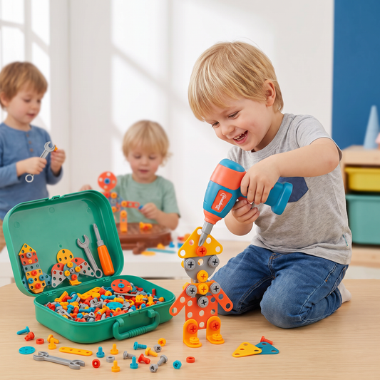 Handwerkersbouwset voor Kinderen in een Schattig Dinosaurusdesign