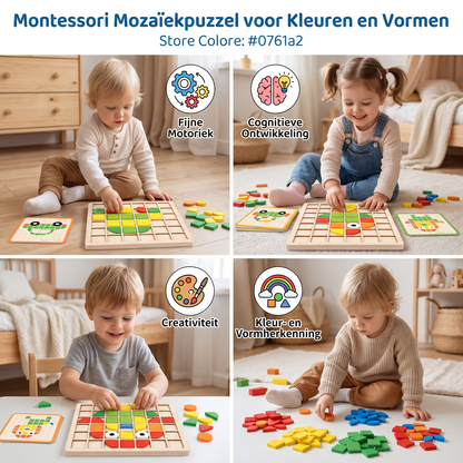 Montessori Mozaïekpuzzel voor Kleuren en Vormen