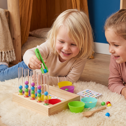 Montessori Reageerbuisjes Kleuren- en Getallenspel en Leerset