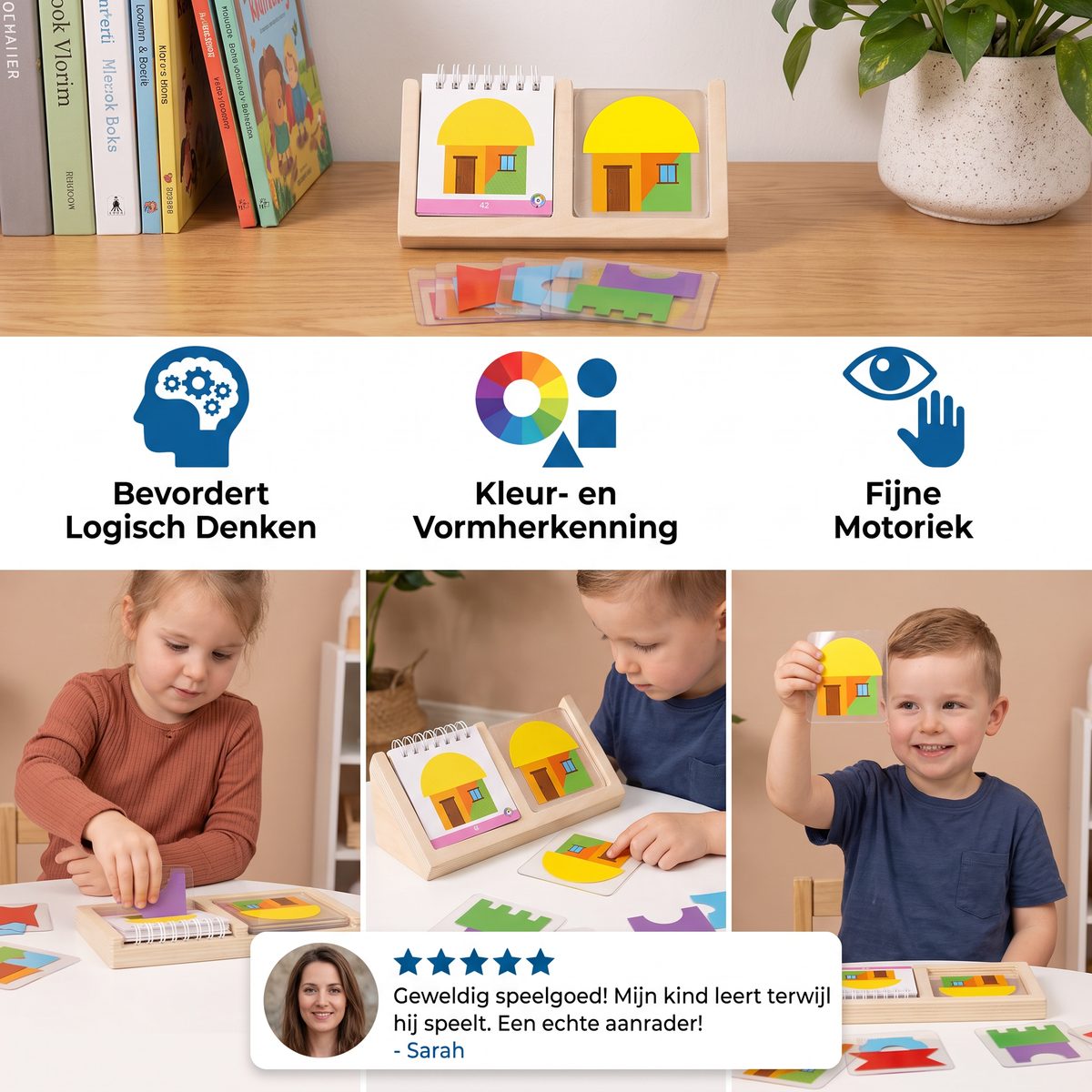 Geometrische Kleuren- en Vormenpuzzel – Bevordert Logisch Denken