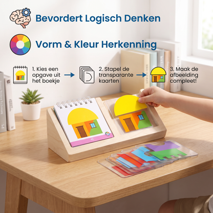Geometrische Kleuren- en Vormenpuzzel – Bevordert Logisch Denken