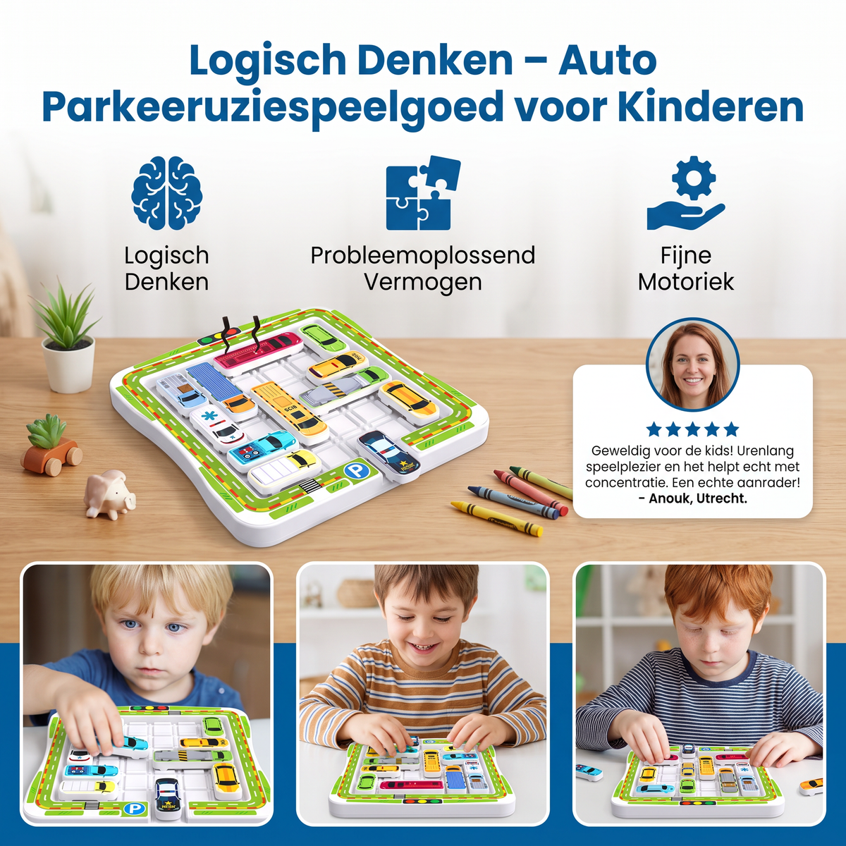 Logisch Denken – Auto Parkeerruziespeelgoed voor Kinderen