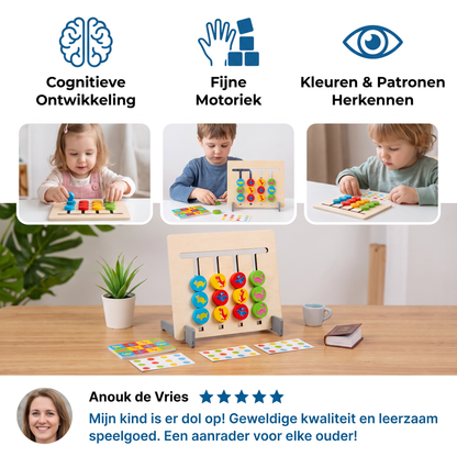 Montessori Houten Kleurenpatroon- en Matchingspel