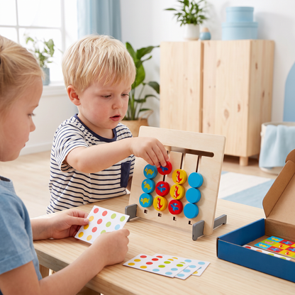 Montessori Houten Kleurenpatroon- en Matchingspel