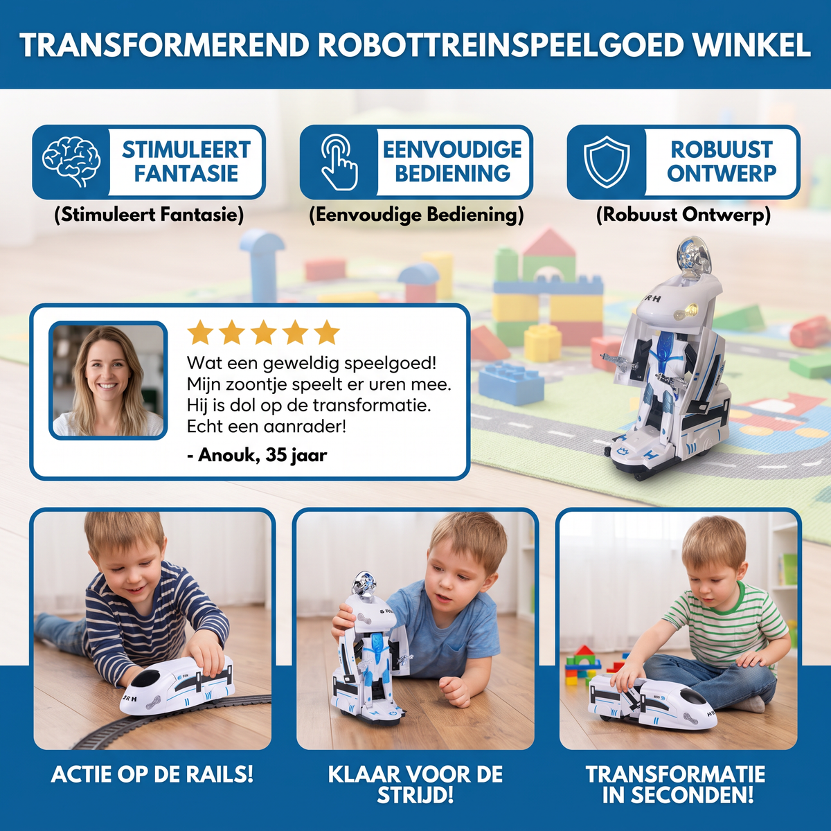 Transformerend Robottreinspeelgoed