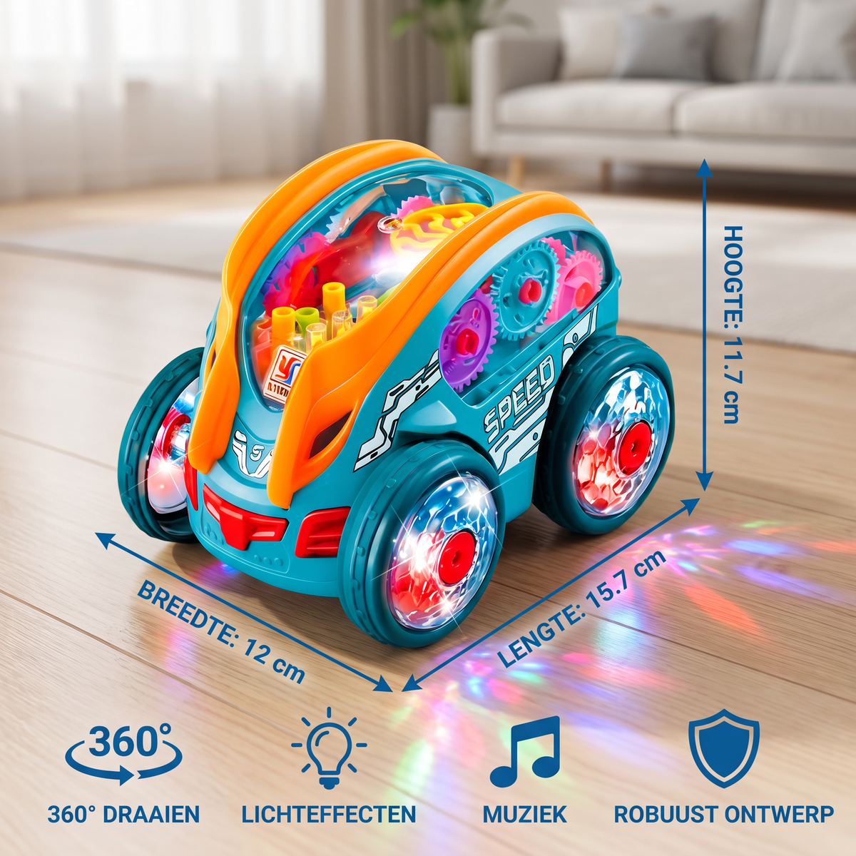 Lichtgevende Buitelauto