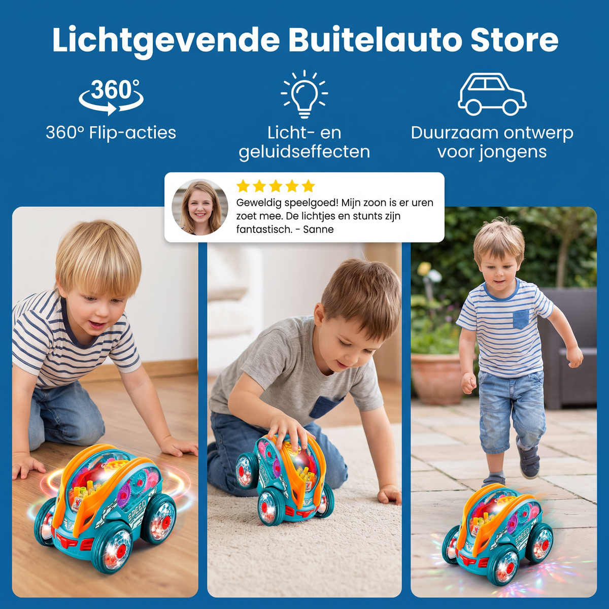 Lichtgevende Buitelauto