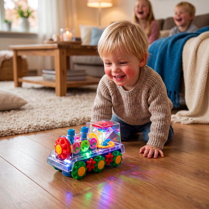 Dansende en Lichtgevende Muziekstoomlocomotief